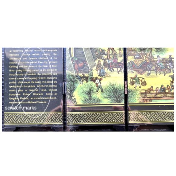 6 panel folding screen, Chinese Symphonic Picture Riverside Scene - Picture 13 of 15